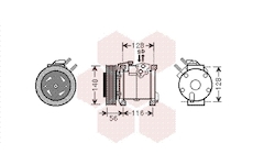 Kompresor, klimatizace VAN WEZEL 0700K108