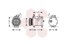 Kompresor, klimatizace VAN WEZEL 0700K115