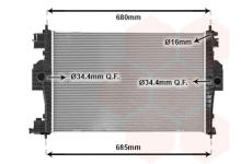 Chladič, chlazení motoru VAN WEZEL 09002280