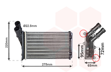 Výměník tepla, vnitřní vytápění VAN WEZEL 09006082