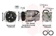Kompresor, klimatizace VAN WEZEL 0900K161