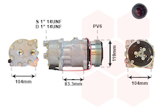 Kompresor, klimatizace VAN WEZEL 0900K176