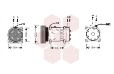 Kompresor, klimatizace VAN WEZEL 0900K179