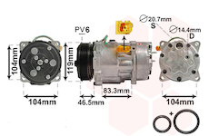 Kompresor, klimatizace VAN WEZEL 0900K201