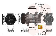 Kompresor, klimatizace VAN WEZEL 0900K214