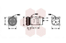 Kompresor, klimatizace VAN WEZEL 0900K222