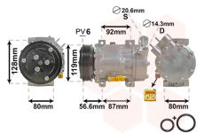 Kompresor, klimatizace VAN WEZEL 0900K238
