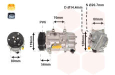 Kompresor, klimatizace VAN WEZEL 0900K256