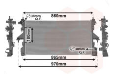 Chladič, chlazení motoru VAN WEZEL 09012704