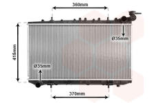 Chladič, chlazení motoru VAN WEZEL 13002094