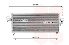 Kondenzátor, klimatizace VAN WEZEL 13005164
