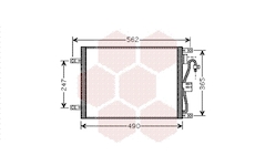 Kondenzátor, klimatizace VAN WEZEL 13005252