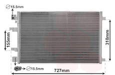 Kondenzátor, klimatizace VAN WEZEL 13005290