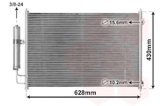 Kondenzátor, klimatizace VAN WEZEL 13005328
