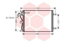 Kondenzátor, klimatizace VAN WEZEL 13005351
