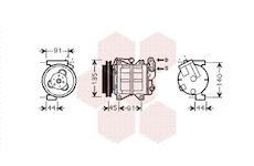 Kompresor, klimatizace VAN WEZEL 1300K314