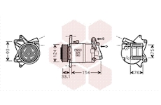 Kompresor, klimatizace VAN WEZEL 1300K321