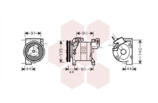Kompresor, klimatizace VAN WEZEL 1300K323