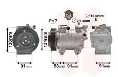 Kompresor, klimatizace VAN WEZEL 1300K344