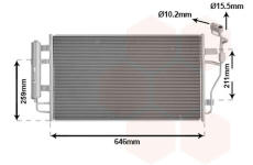 Kondenzátor, klimatizace VAN WEZEL 13015713