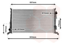 Chladič, chlazení motoru VAN WEZEL 15002005