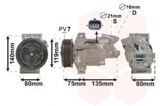 Kompresor, klimatizace VAN WEZEL 1501K704