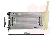 Chladič, chlazení motoru VAN WEZEL 17002300