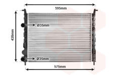 Chladič, chlazení motoru VAN WEZEL 17002316