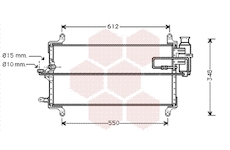 Kondenzátor, klimatizace VAN WEZEL 17005128