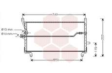 Kondenzátor, klimatizace VAN WEZEL 17005171
