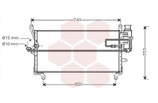 Kondenzátor, klimatizace VAN WEZEL 17005178