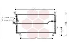 Kondenzátor, klimatizace VAN WEZEL 17005179