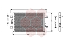 Kondenzátor, klimatizace VAN WEZEL 17005196