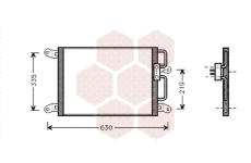 Kondenzátor, klimatizace VAN WEZEL 17005203