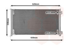 Kondenzátor, klimatizace VAN WEZEL 17005213