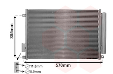 Kondenzátor, klimatizace VAN WEZEL 17005347