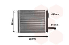 Výměník tepla, vnitřní vytápění VAN WEZEL 17006089