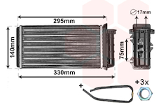Výměník tepla, vnitřní vytápění VAN WEZEL 17006183
