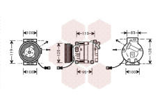 Kompresor, klimatizace VAN WEZEL 1700K034