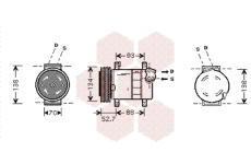 Kompresor, klimatizace VAN WEZEL 1700K088