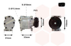 Kompresor, klimatizace VAN WEZEL 1700K090