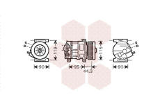 Kompresor, klimatizace VAN WEZEL 1700K330