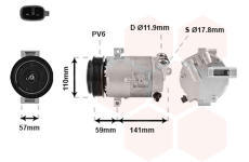 Kompresor, klimatizace VAN WEZEL 1700K333