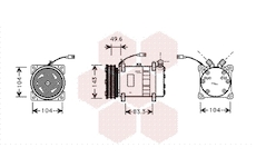 Kompresor, klimatizace VAN WEZEL 1700K373