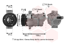 Kompresor, klimatizace VAN WEZEL 1700K446