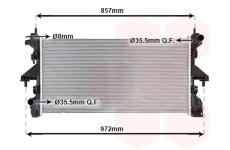 Chladič, chlazení motoru VAN WEZEL 17012717