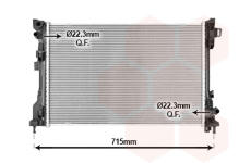Chladič, chlazení motoru VAN WEZEL 17012722