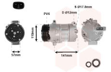 Kompresor klimatizácie VAN WEZEL 1701K704