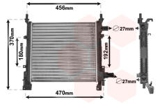 Chladič, chlazení motoru VAN WEZEL 18002260