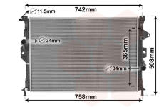 Chladič, chlazení motoru VAN WEZEL 18002581
